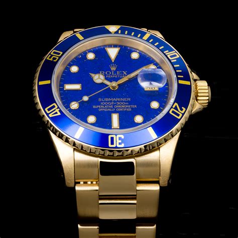 rolex del 2004 submariner quadrante blu oro acciaio|rolex submariner stampata.